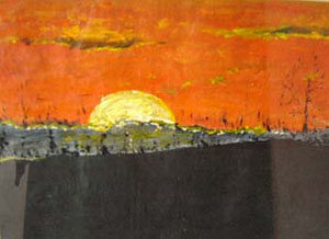 Pintura "Pôr-do-sol" de Jorge Barroso