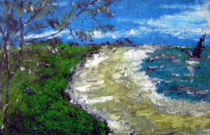 Pintura "Beira mar" de Jorge Barroso