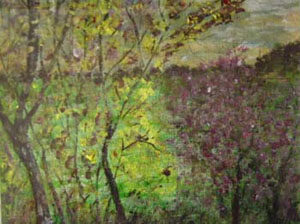 Pintura "Verdes são os campos" de Jorge Barroso