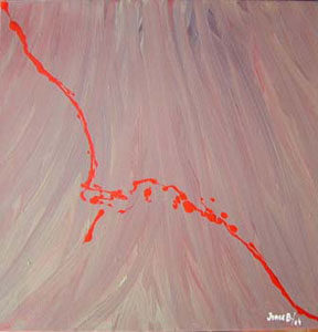 Pintura "O Fio da Navalha" de Jorge Barroso