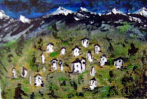 Pintura "Manteigas" de Jorge Barroso