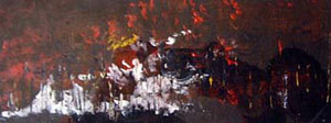 Pintura "Fogos de Portugal" de Jorge Barroso