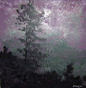 Pintura "O Murmúrio das Árvores" de Jorge Barroso