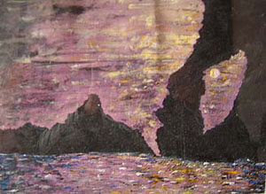 Pintura "Lua feiticeira" de Jorge Barroso
