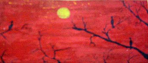 Pintura "O Culto das Garças" de Jorge Barroso