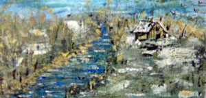 Pintura "Ribeira do canal" de Jorge Barroso
